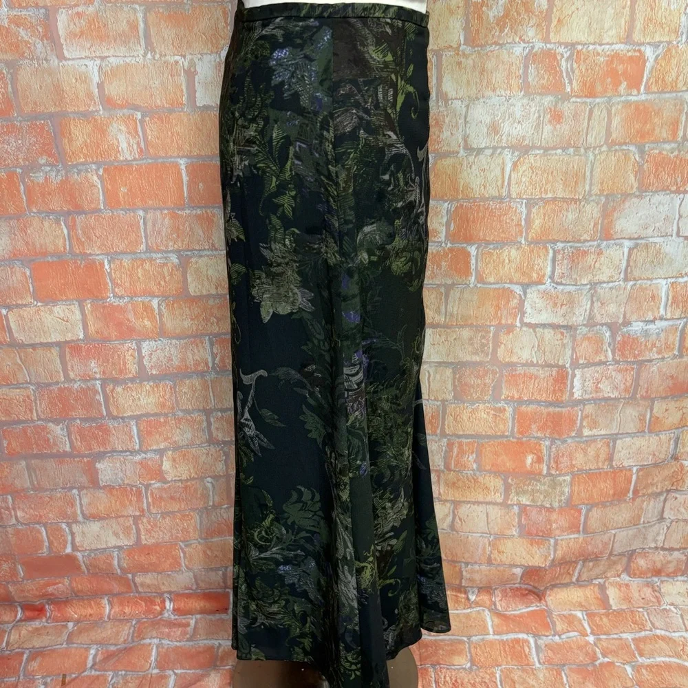 Jones Wear Plus‎ Size Floral Georgette Midi Skirt